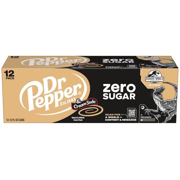 DR PEPPER and Cream Soda Zero Sugar. 12 fl oz cans - Image 5