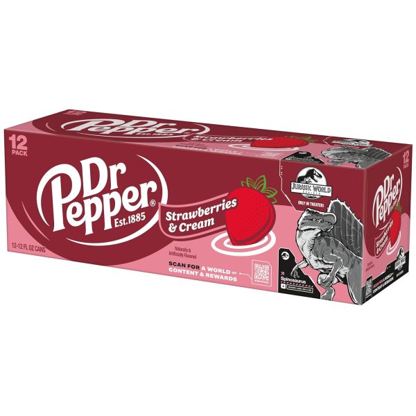 Dr Pepper Strawberries and Cream Soda. 12 fl oz cans - Image 7