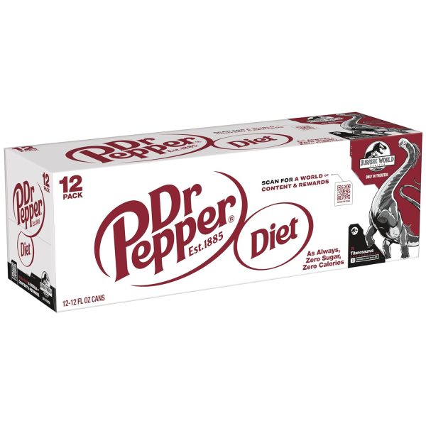 Diet Dr Pepper Soda. 12 fl oz cans - Image 6