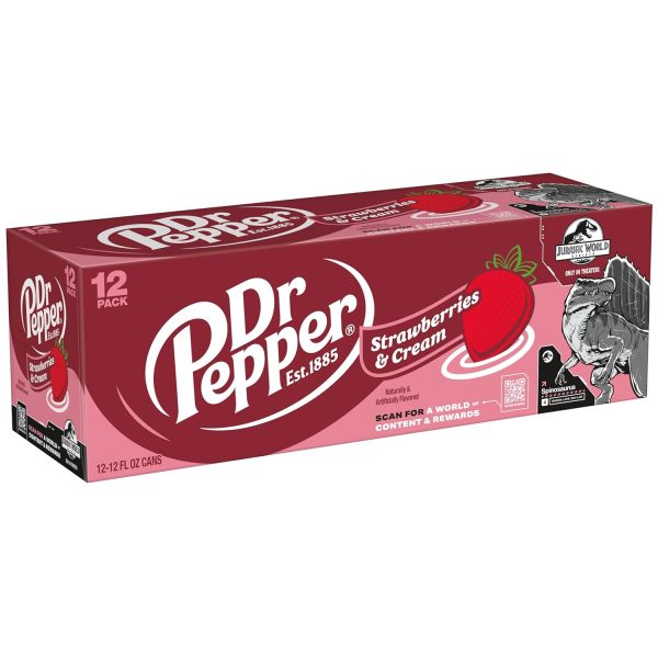 Dr Pepper Strawberries and Cream Soda. 12 fl oz cans - Image 6