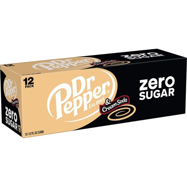 DR PEPPER and Cream Soda Zero Sugar. 12 fl oz cans - Image 10