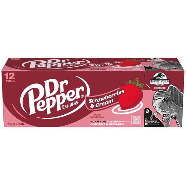 Dr Pepper Strawberries and Cream Soda. 12 fl oz cans - Image 5