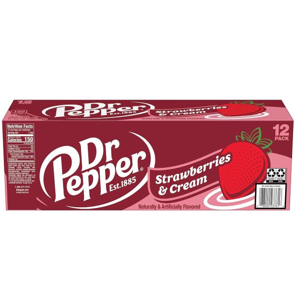 Dr Pepper Strawberries and Cream Soda. 12 fl oz cans - Image 10