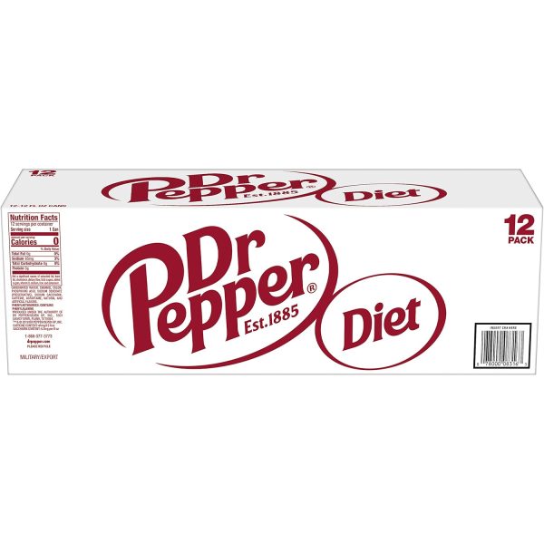 Diet Dr Pepper Soda. 12 fl oz cans - Image 13
