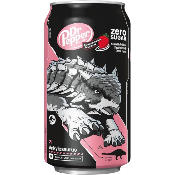 Dr Pepper Zero Strawberries and Cream Soda. 12 fl oz cans - Image 8