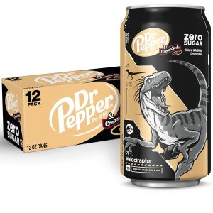 DR PEPPER and Cream Soda Zero Sugar. 12 fl oz cans