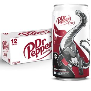 Diet Dr Pepper Soda. 12 fl oz cans