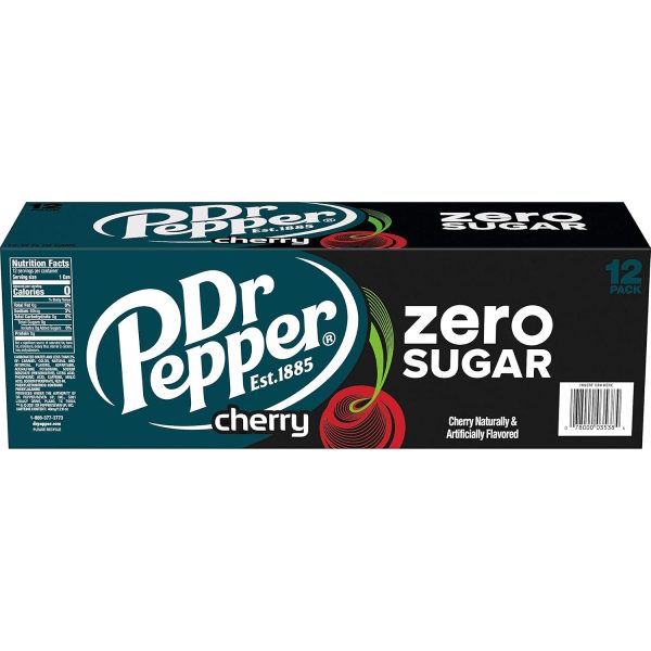 DR PEPPER ZERO SUGAR - CHERRY. 12 OZ - Image 12