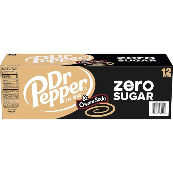 DR PEPPER and Cream Soda Zero Sugar. 12 fl oz cans - Image 12